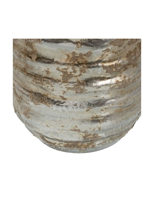 BigBuy Vază Decorativă Ceramică Argint 15x30x30cm 1buc