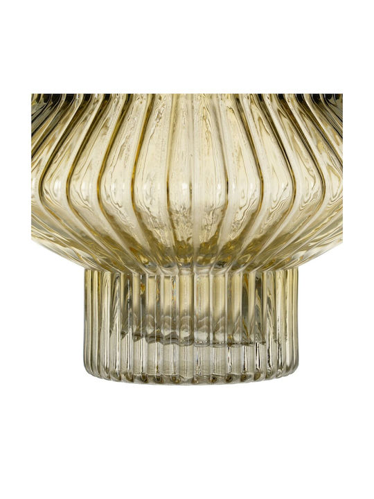 BigBuy Vază Decorativă Cristal Galben 16.5x20x20cm 1buc