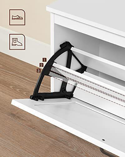 Entry Furniture with Shoe Rack & Bench White 80x30x46cm