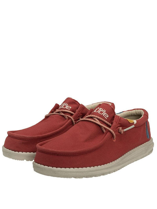 Hey Dude Wally Washed Men's Moccasins Roșu