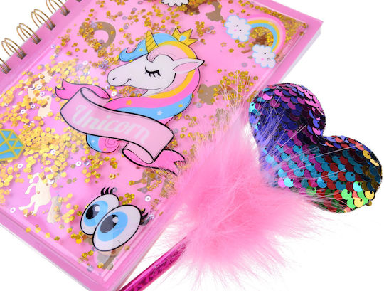 Jokomisiada Secret Diary Unicorn Notizbuch 120 Blätter mit leeren Seiten Gold