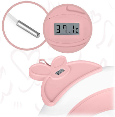 Ricokids Foldable Baby Bath with Thermometer Pink