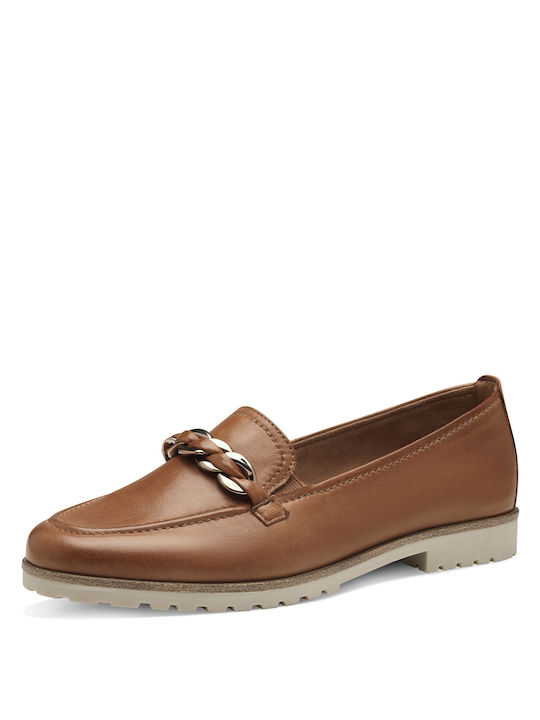 Tamaris Leather Women's Moccasins Cognac