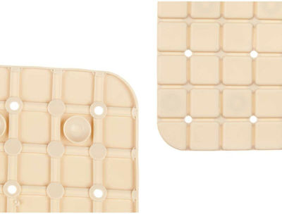 Berilo Shower Mat with Suction Cups Beige 38.5x67.7cm