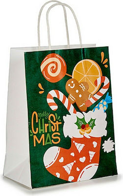 Krist+ Green Paper Gift Bag 35x11x21cm 12pcs