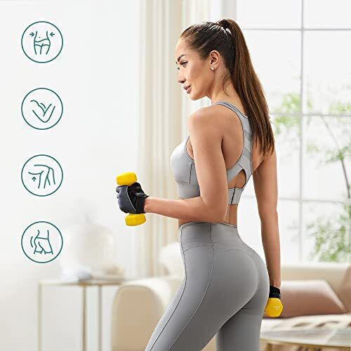 Songmics Σετ Βαράκια Εξάγωνα από Νεοπρένιο 2 x 1kg