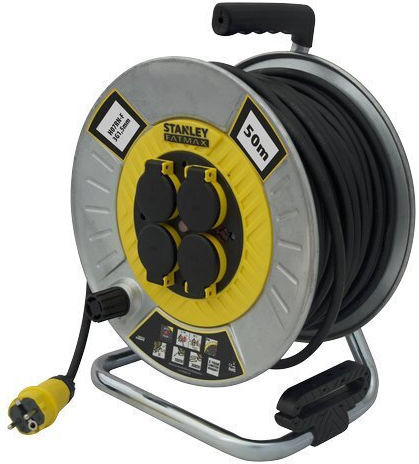 Stanley Μπαλαντέζα Καρούλι 4 Θέσεων με Καλώδιο 50m Διατομή 3 x 1.5mm² και Γείωση Στεγανή