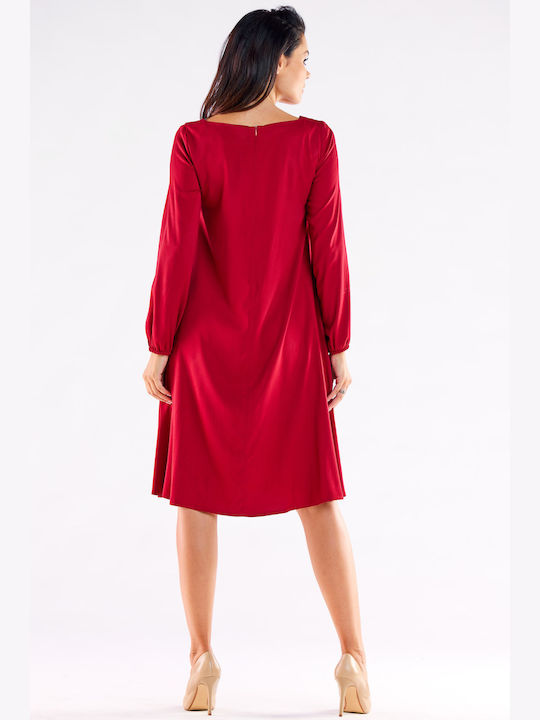 Awama Mini Dress Burgundy