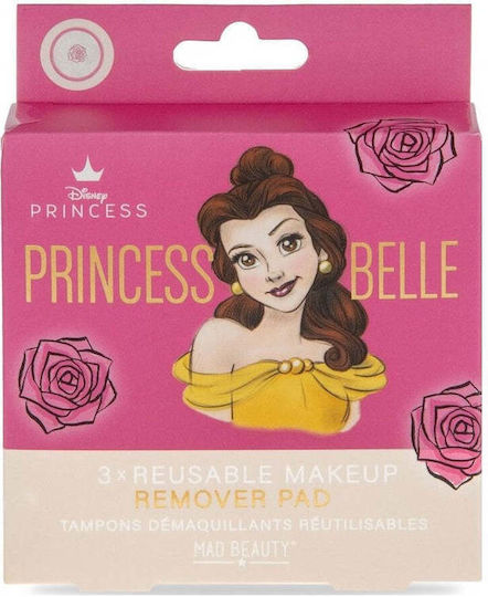 Mad Beauty Disney Princess Belle Reusable Cloths Makeup Remover Face 3pcs