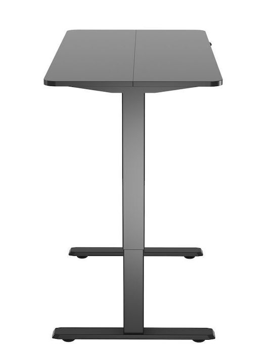 Schreibtisch Holz Black mit Metallbeinen & verstellbarer Höhe 118x60x120cm