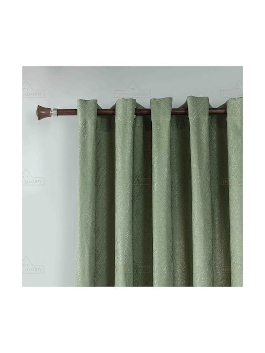 My Home Luxury Perdea Cu Capse Verde 140x270cm