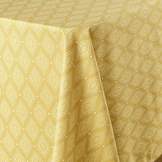 L-c Geoline Stain Resistant Yellow 140x240cm Tablecloth