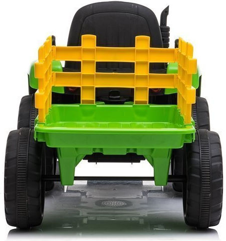 Kids 12V Electric Ride On Tractor with Trailer Green