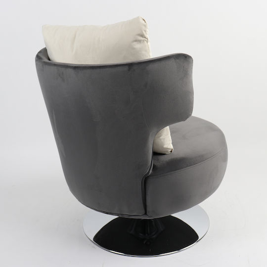 Passiflora Sessel Samt Gray 76x67x76cm