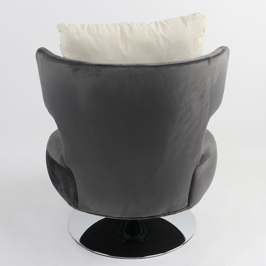 Passiflora Sessel Samt Gray 76x67x76cm