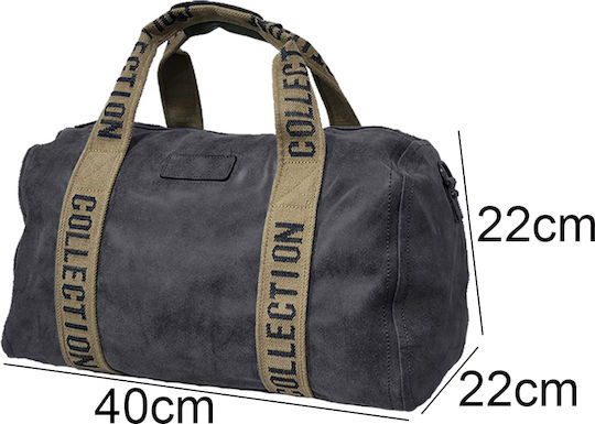 Gift-Me Σακ Βουαγιάζ Γκρι Μ40xΠ22xΥ22εκ. από Vegan Δέρμα