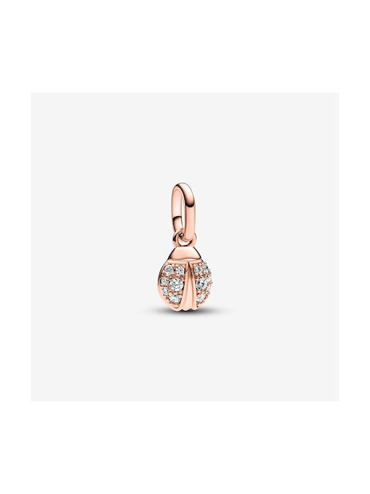 Pandora Charm with Pink Gold Plating