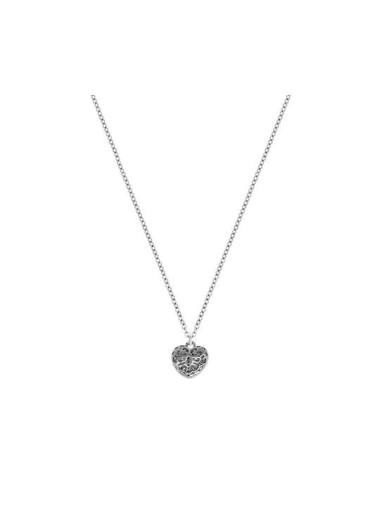 Amor Amor Halskette mit Design Herz aus Stahl mit Zirkonia