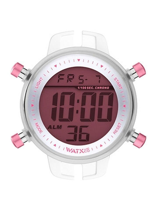 WATX & CO Digital Men's Watch 43mm Battery with Rubber Strap