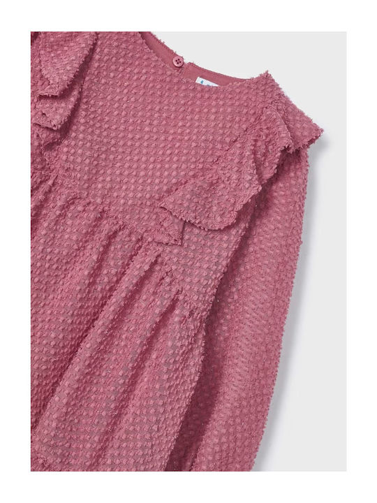 Kinderkleid Langärmelig Tüll Pink