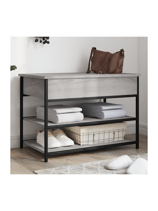 Wooden Shoe Organizer Gray 70x42.5x50cm