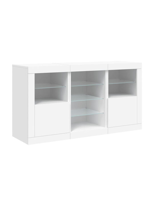 Μπουφές Ξύλινος Λευκός 123x37x67cm