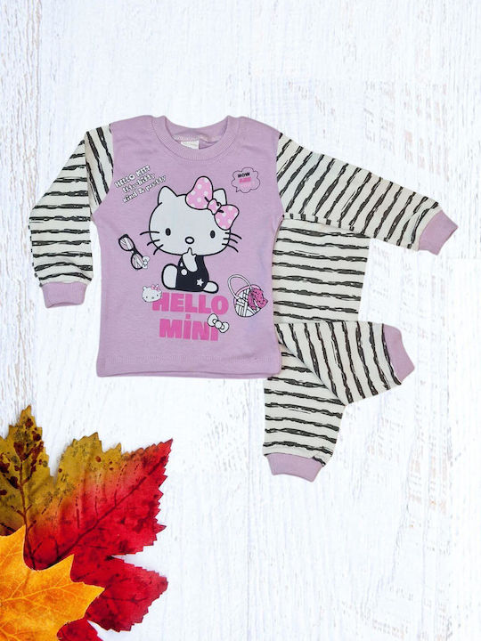 Supermini Kids Pajamas Winter Cotton Lilac