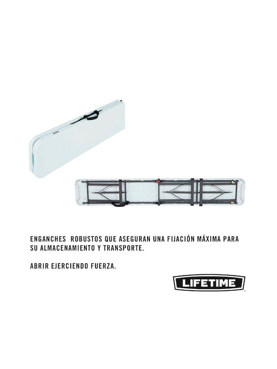 Bancă Exterior Plastic cu Perne 183x42x29cm