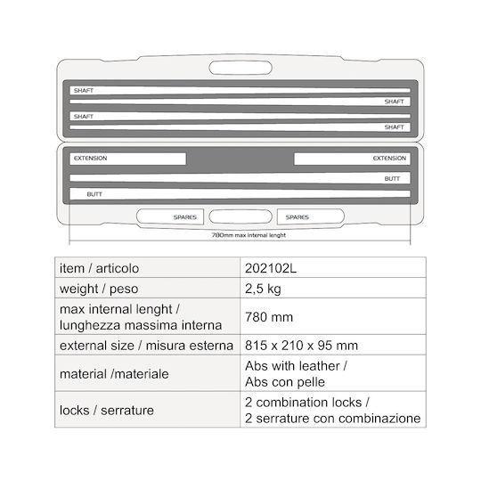 Longoni Steakas case Μπιλιάρδου 1pcs 202102L