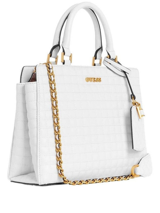 Guess Luxury Satchel Women's Bag Hand White
