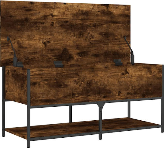Entry Furniture with Shoe Rack & Bench Smoked Oak 100x42.5x47cm