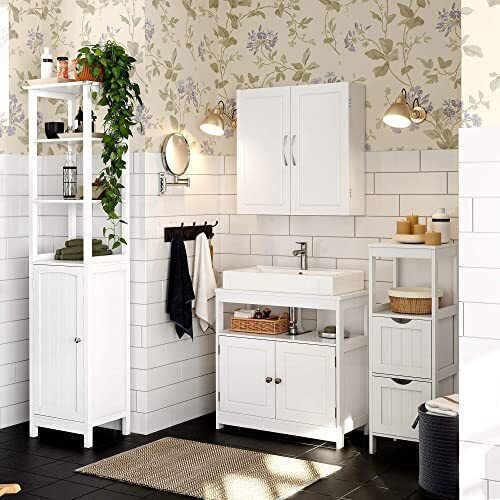 Vasagle Шкаф със Мивка Д60xШ30xВ60см Matte White