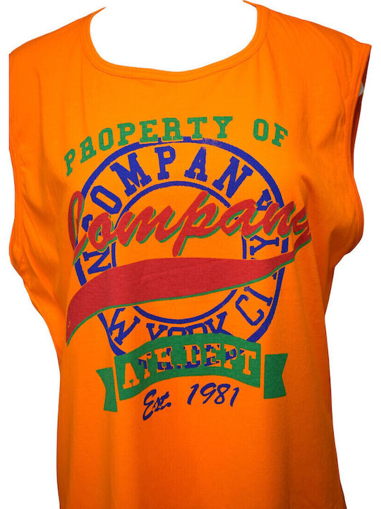 Men's Undershirt Sleeveless in Orange Color