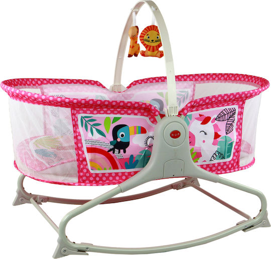 Lean Toys Λίκνο Bed Rocker με Στρώμα Pink