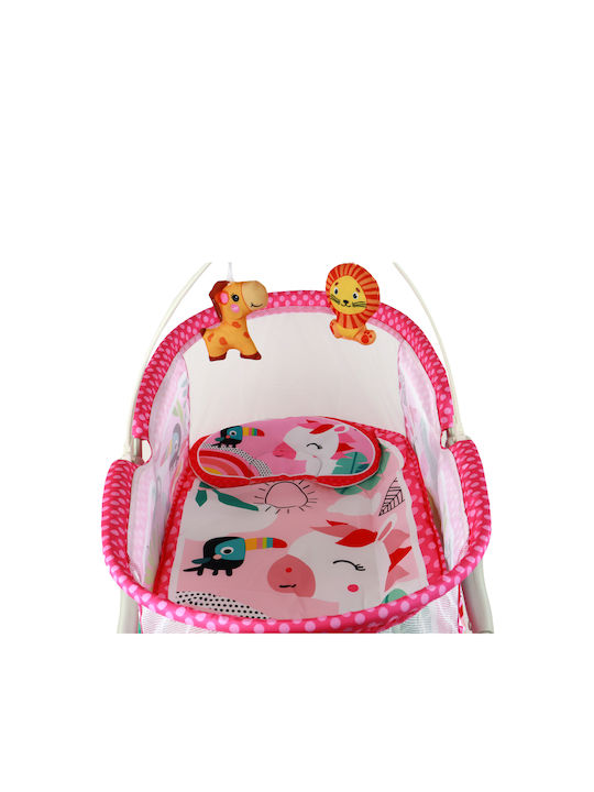 Lean Toys Leagăn Bed Rocker cu Saltea Roz