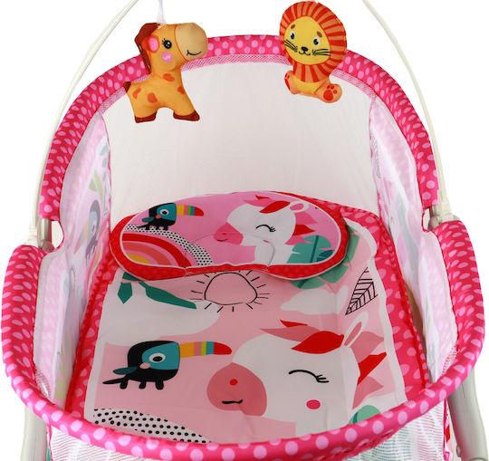 Lean Toys Λίκνο Bed Rocker με Στρώμα Pink