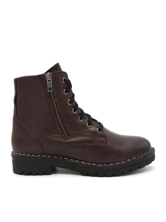 Ghete dama de piele Bocanci Burgundy