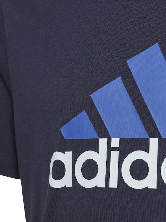 Kinderoberteile T-Shirt Marineblau Essentials Zwei-Farben Großer Logo