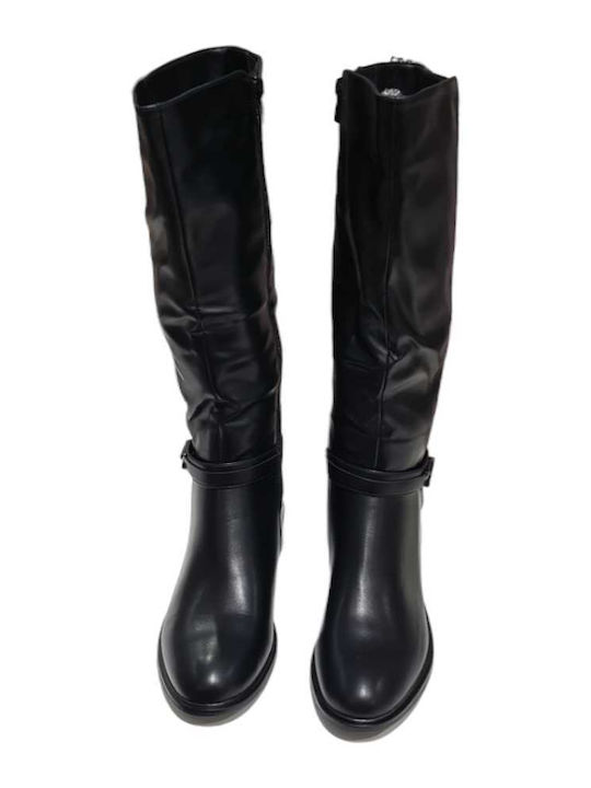 Verde Women's Boots with Zipper Black