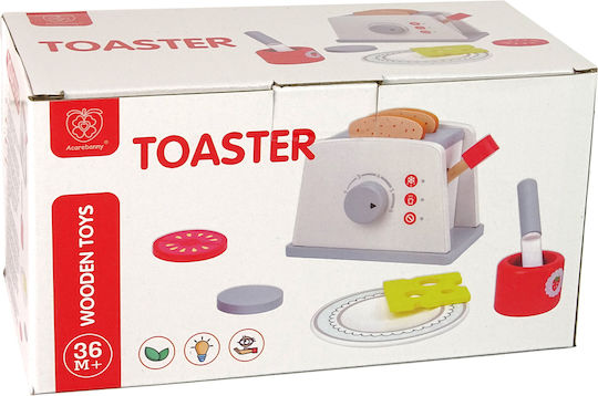 Acarebanny Toaster Breakfast & Accessories from Wood for 3+ Years