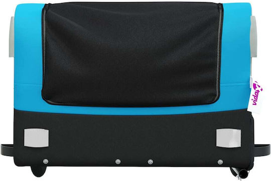 Vidaxl Bicycle Trailer Black Blue 45kg Iron