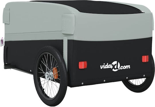 Vidaxl Bicycle Trailer Black Gray 45 Kg Iron