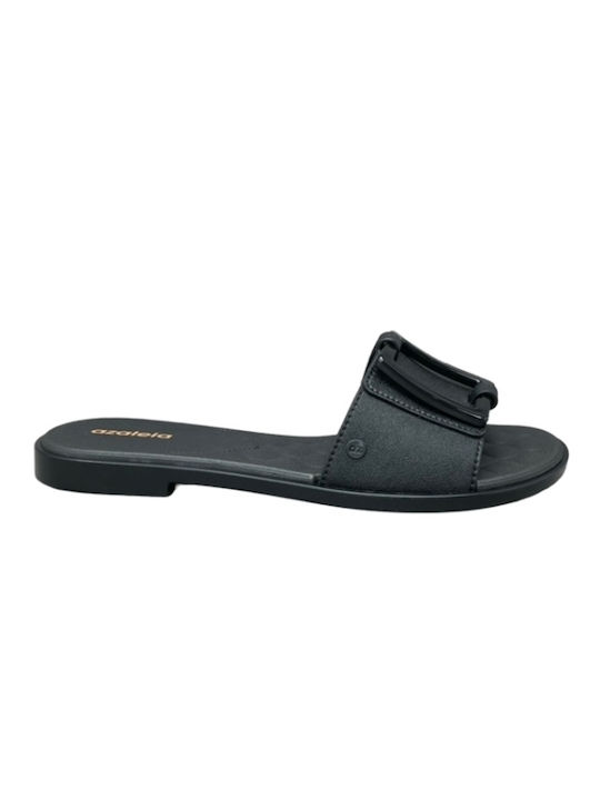 Azaleia Women's Flat Sandals in Black Color