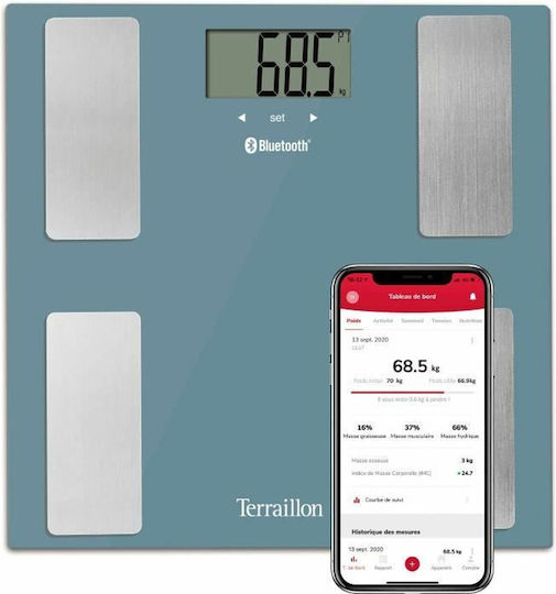 Terraillon Smart Cantar cu Bluetooth in culoare Albastru