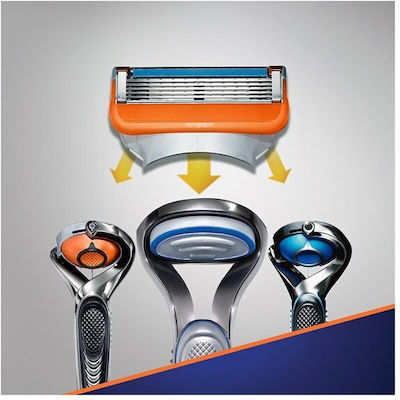 Gillette Fusion5 Capete de schimb cu 5 lame & Bandă lubrifiantă 4buc