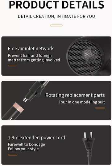 Kemei Επαγγελματικό Πιστολάκι Μαλλιών 1600W