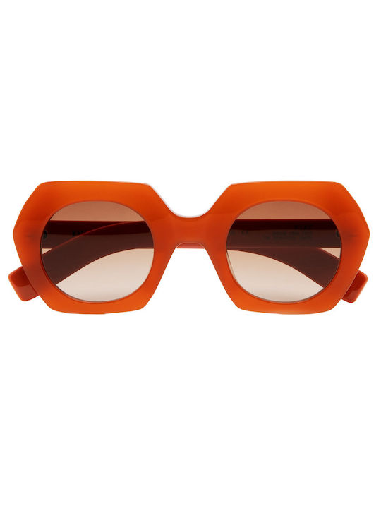 Kaleos Women's Sunglasses with Orange Plastic Frame PIAF 4