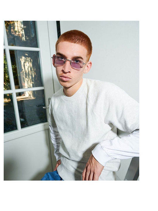 Gast Astro Damen Sonnenbrille mit Silber Metall Gestell und Silber Spiegel Linse AS03