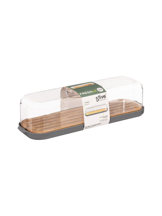 Brotkasten mit Deckel Kunststoff Transparent 39x12x9.7cm