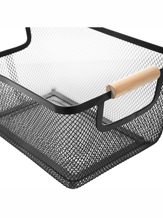 Estia Bamboo Essentials Bread Box Metallic Black 30x21x14cm